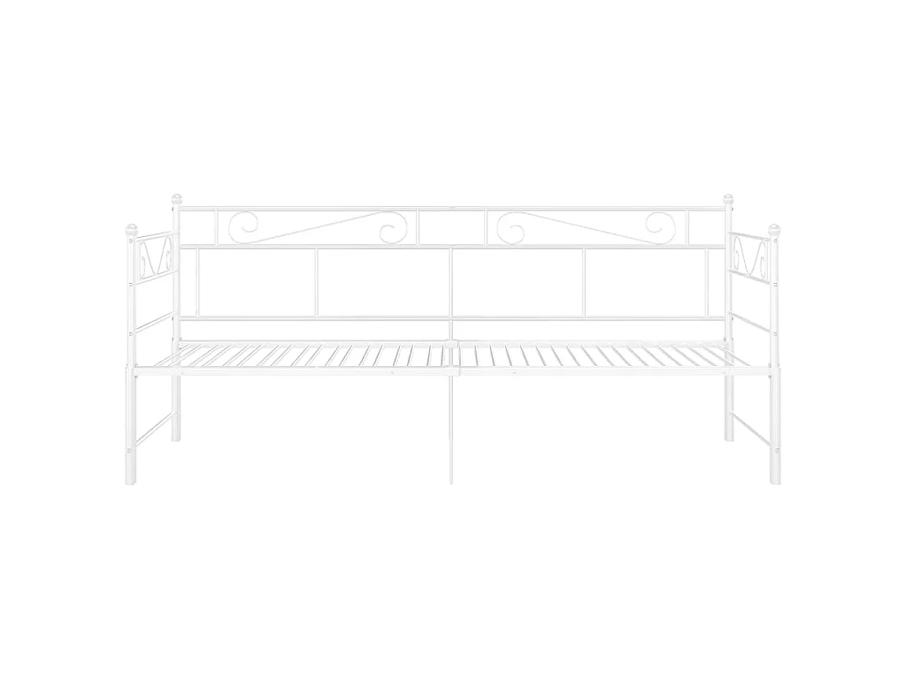 Cadre de canapé-lit extensible sans matelas blanc 90x200 cm