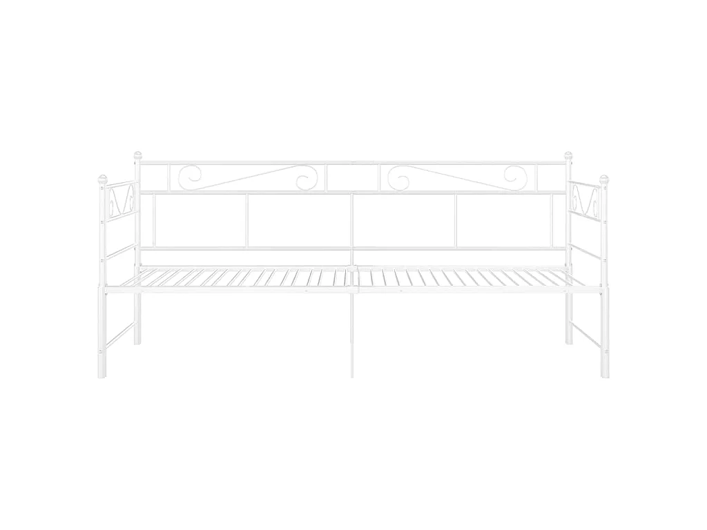 Telaio Divano Letto Estraibile Bianco in Metallo 90x200 cm