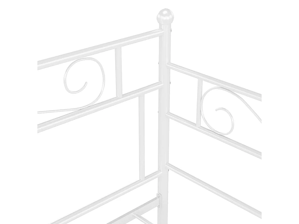 Telaio Divano Letto Estraibile Bianco in Metallo 90x200 cm