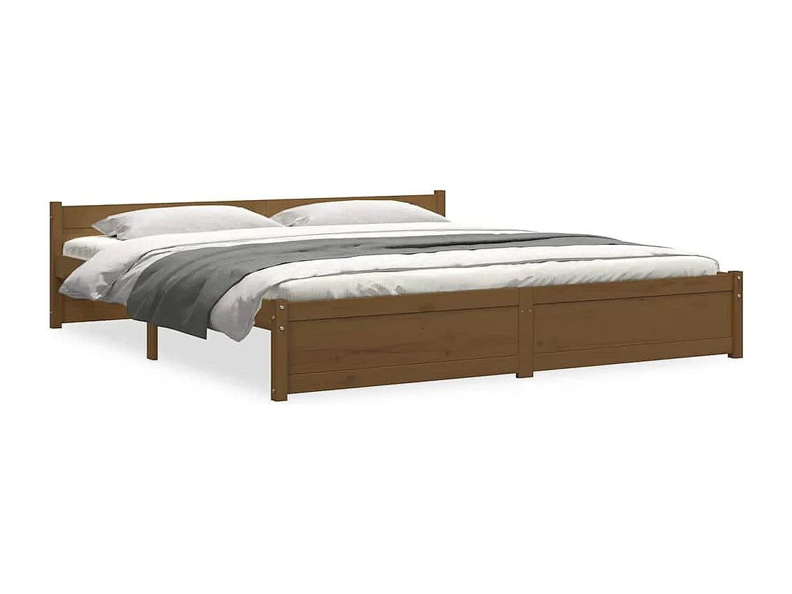 Giroletto senza Materaso Ambra in Legno Massello 200x200 cm