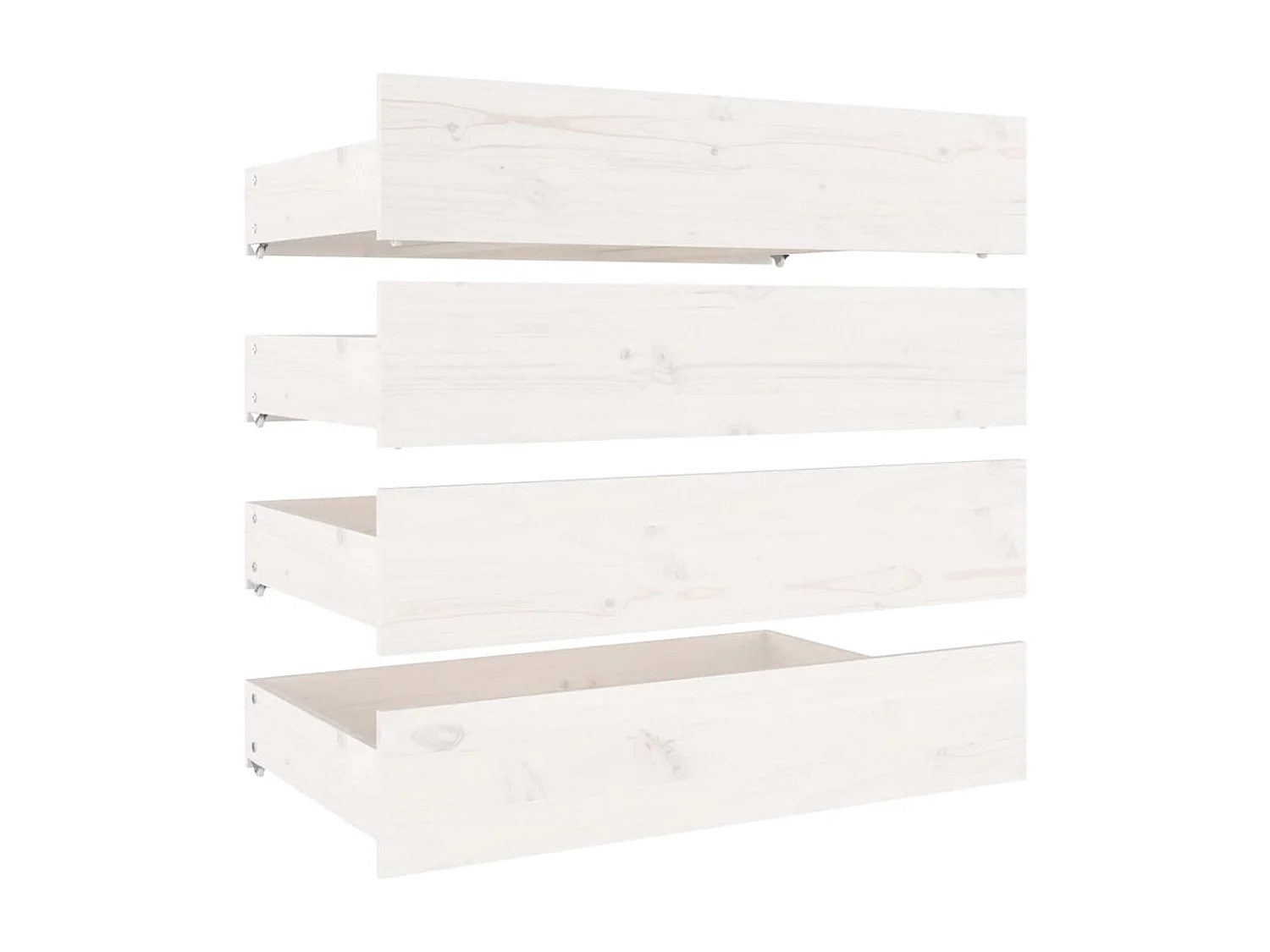 Estrutura de cama com gavetas 135x190 cm casal branco