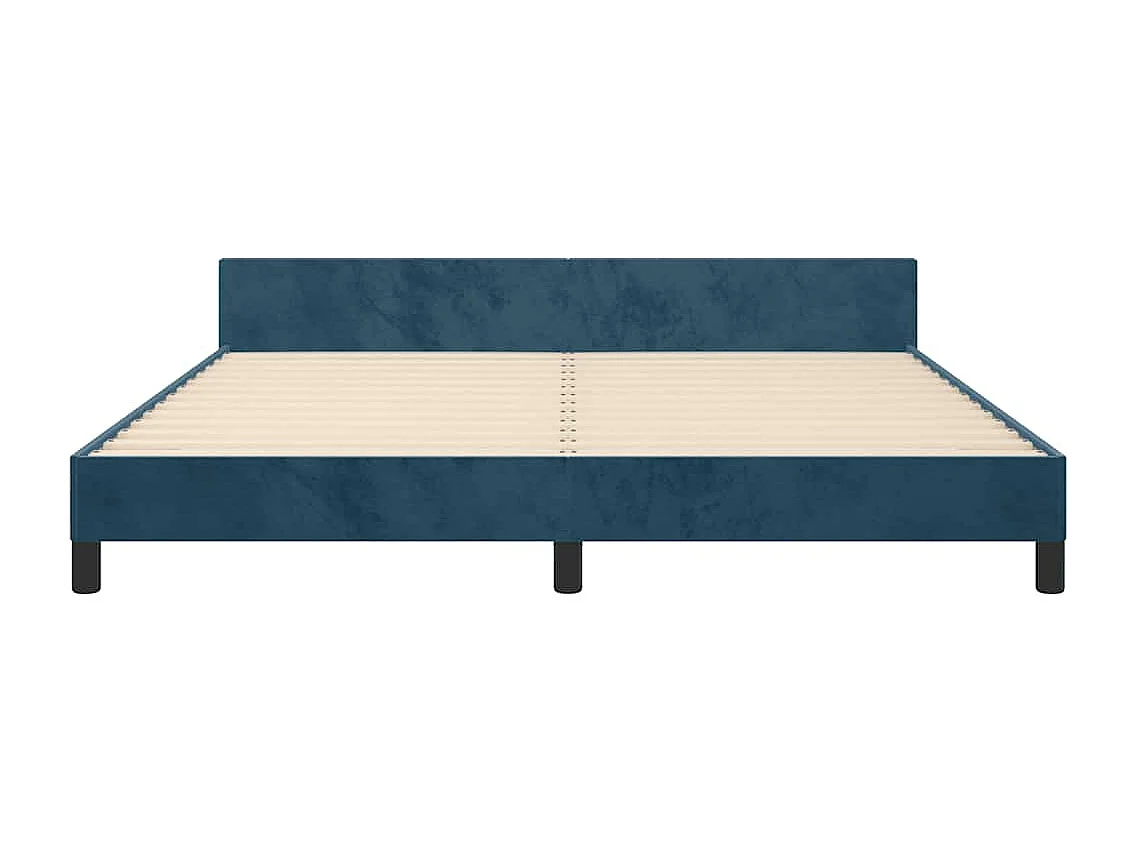 Bedframe zonder matras 160x200 cm fluweel donkerblauw