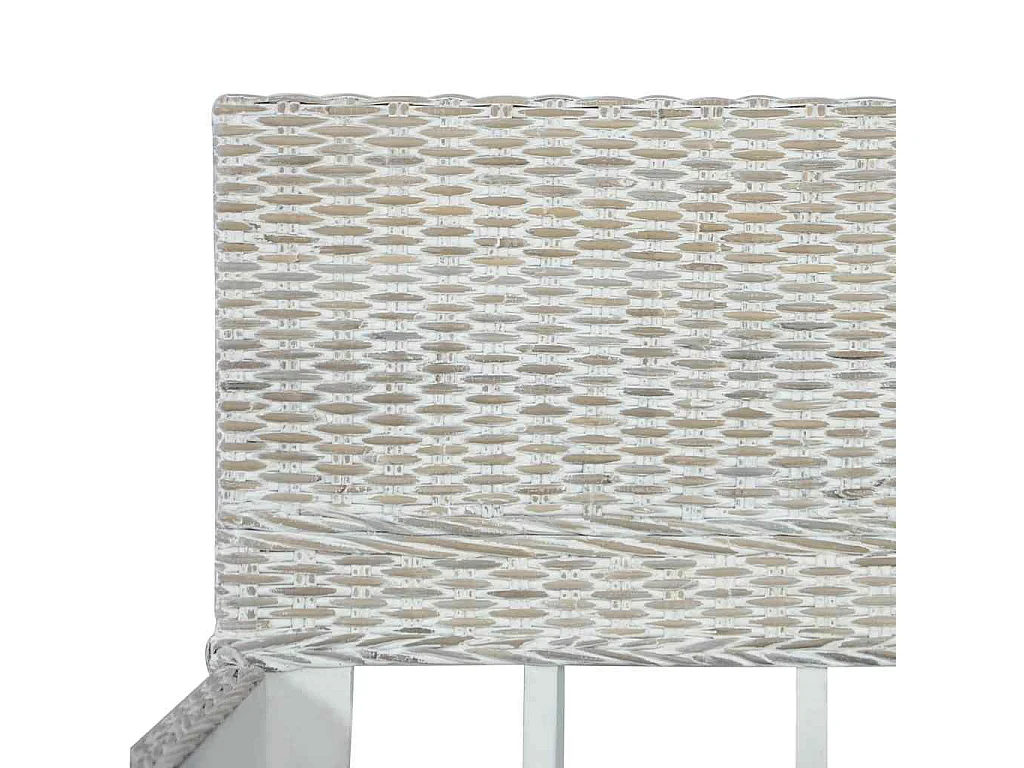 Estrutura de cama 160x200 cm vime genuíno cinzento