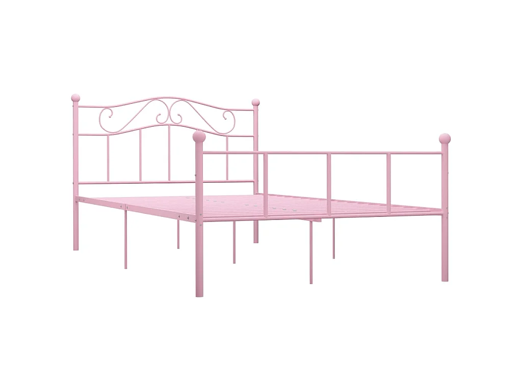 Bedframe metaal roze 160x200 cm