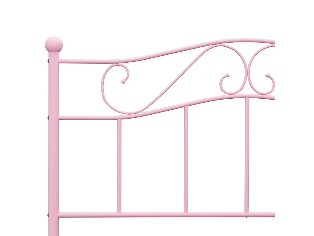 Bedframe metaal roze 160x200 cm