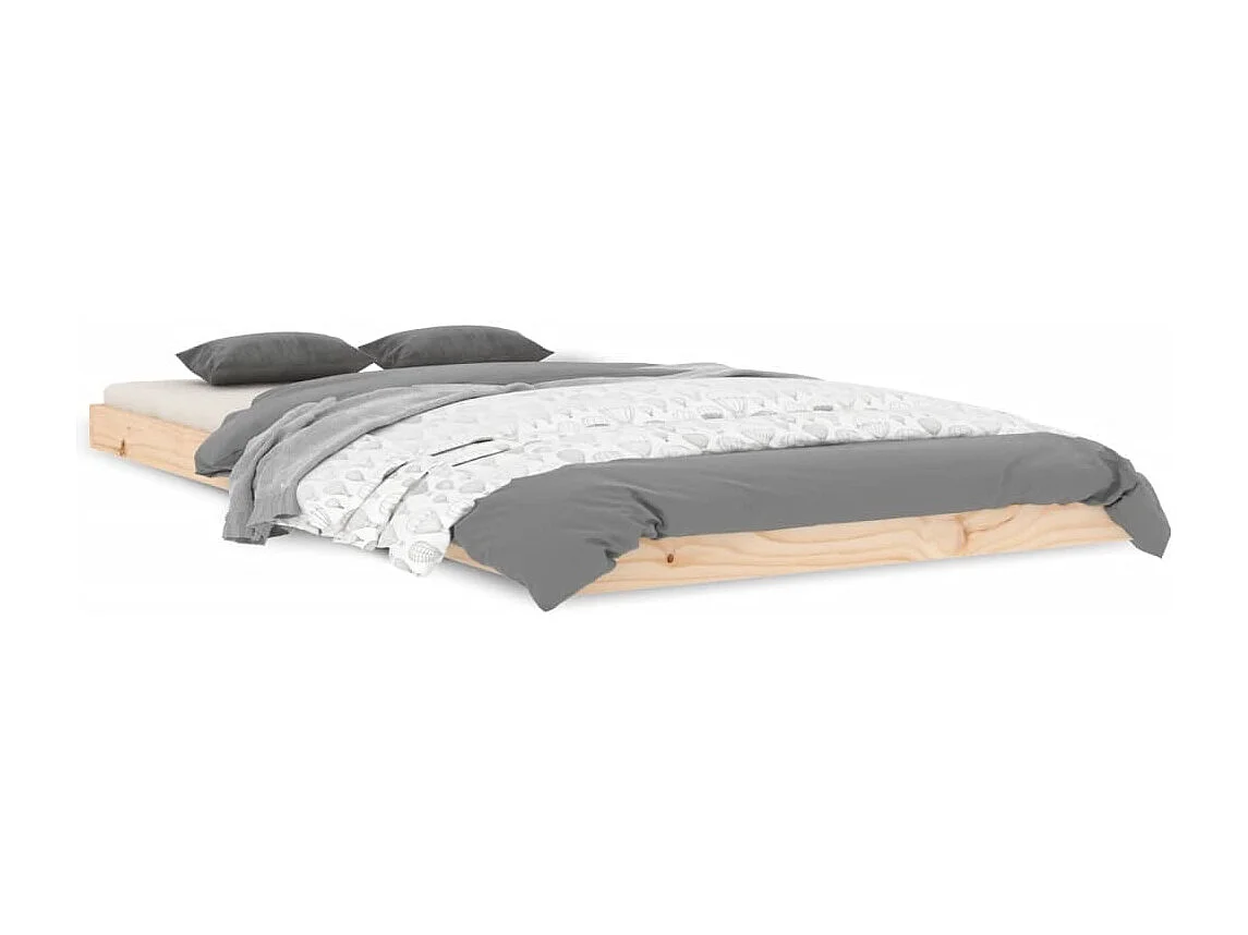 Cadre de lit sans matelas 100x200 cm bois massif de pin
