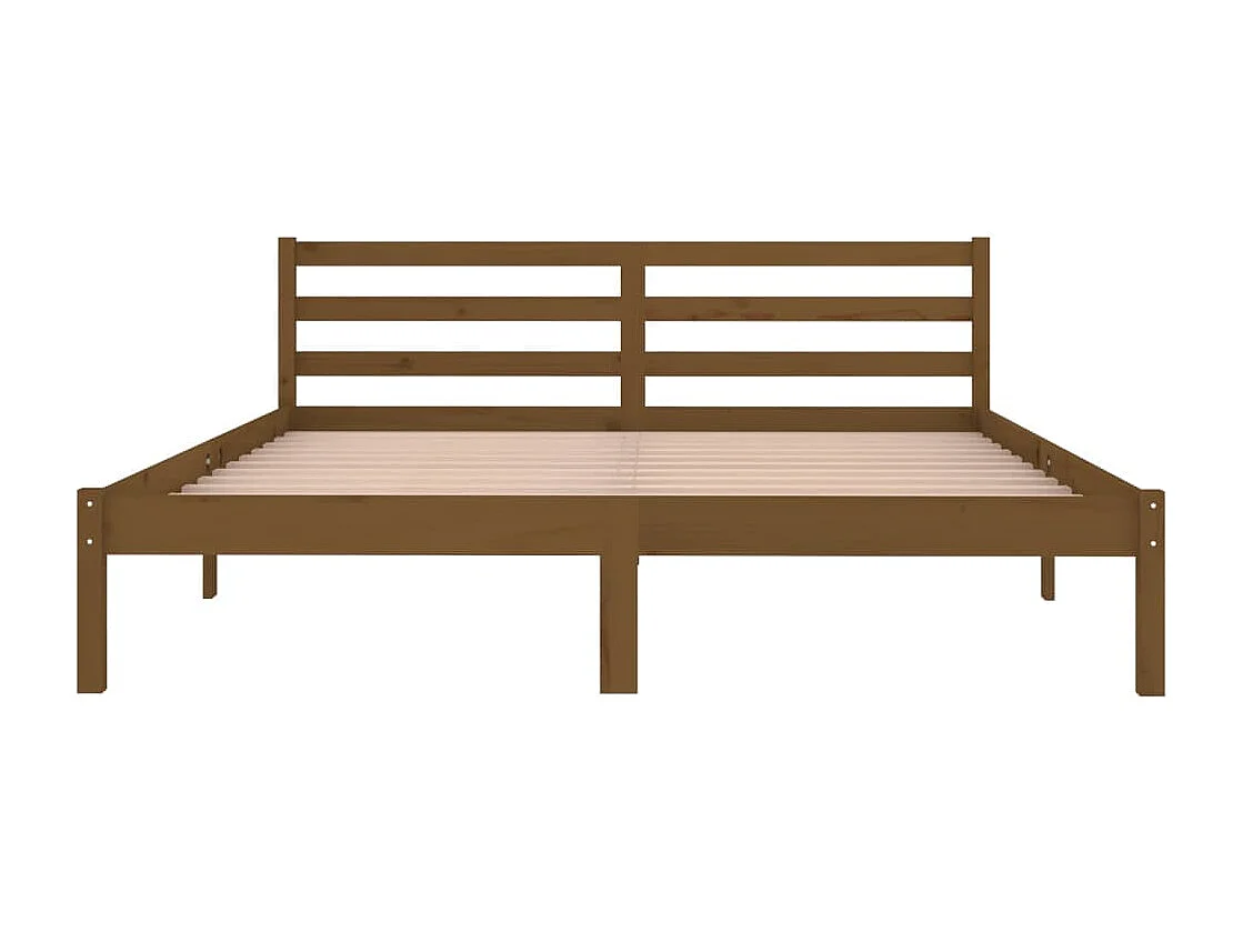 Cadre de lit Bois massif de pin 160x200 cm Marron miel