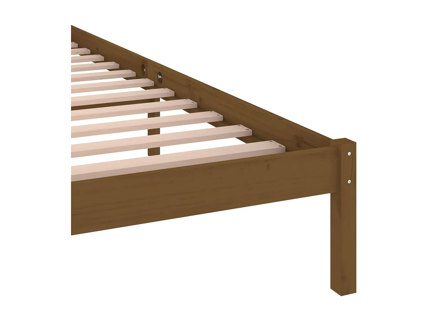 Cadre de lit Bois massif de pin 160x200 cm Marron miel