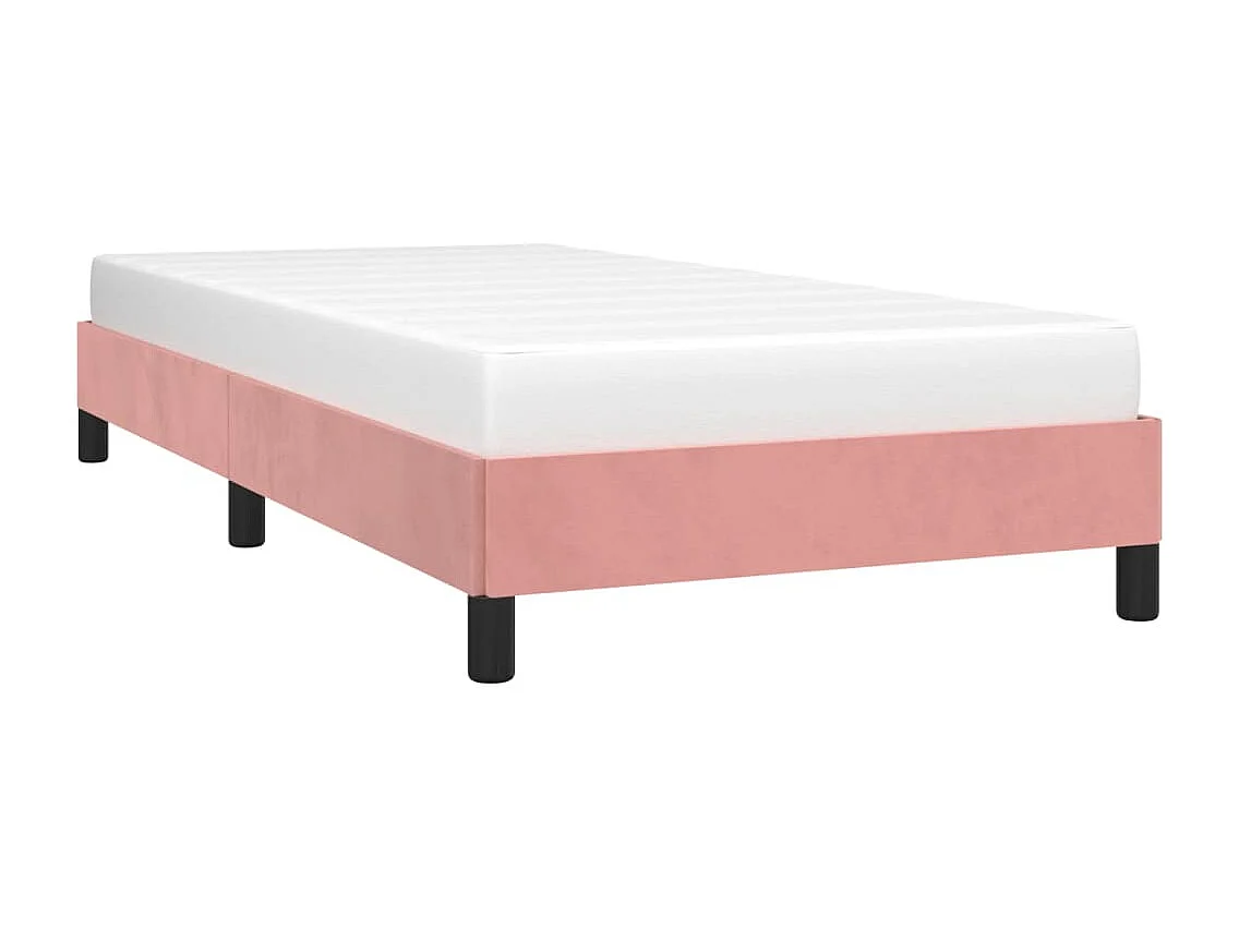 Bedframe fluweel roze 80x200 cm