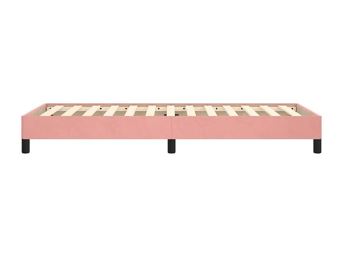 Cadre de lit sans matelas rose 80x200 cm velours