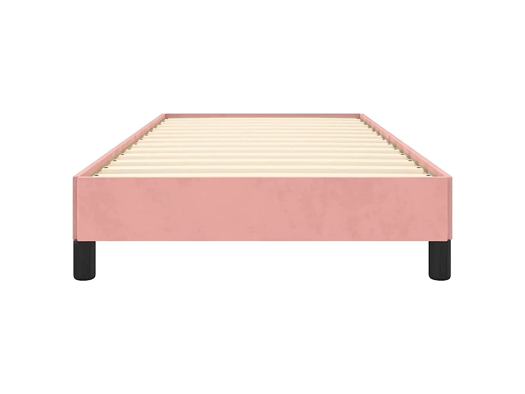 Cadre de lit sans matelas rose 80x200 cm velours