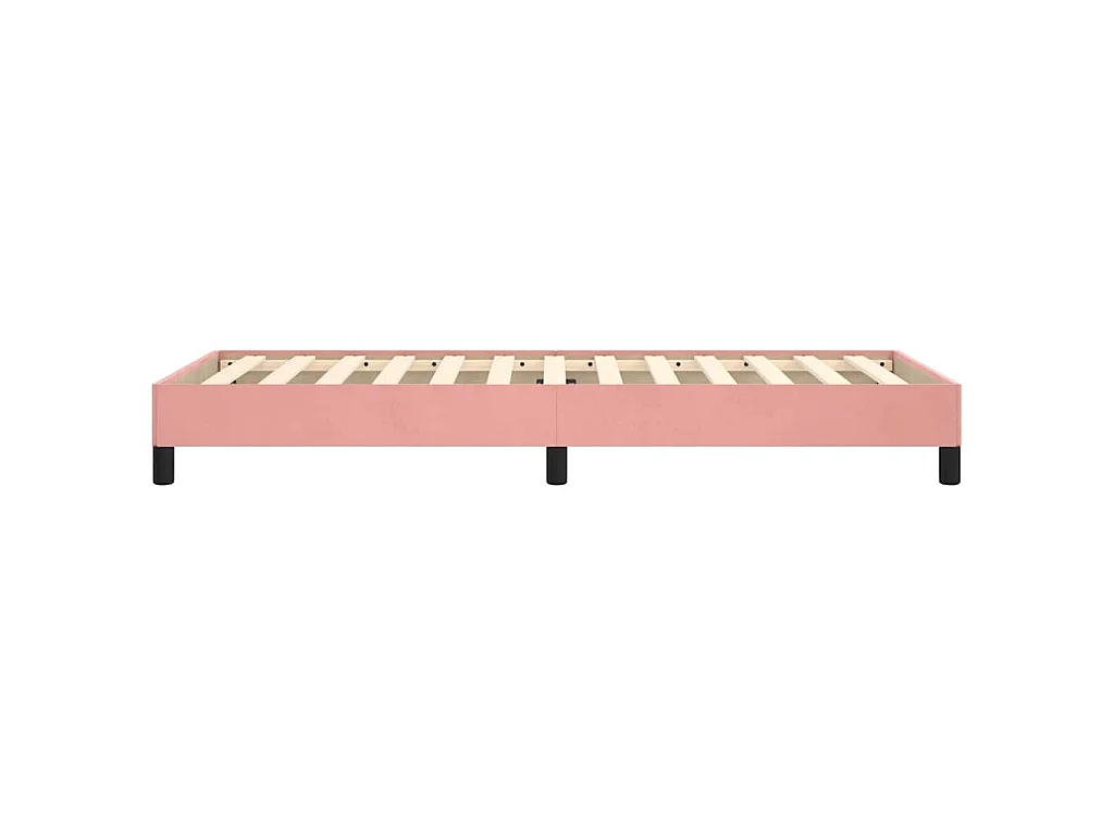 Cadre de lit sans matelas rose 80x200 cm velours