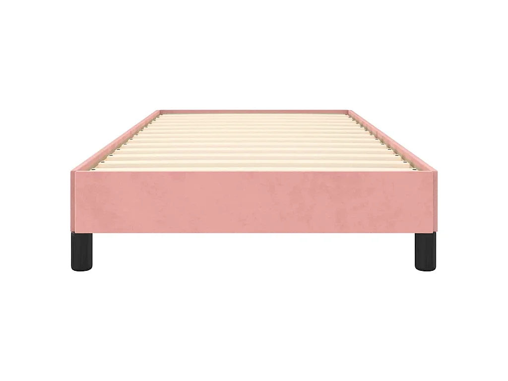 Cadre de lit sans matelas rose 80x200 cm velours