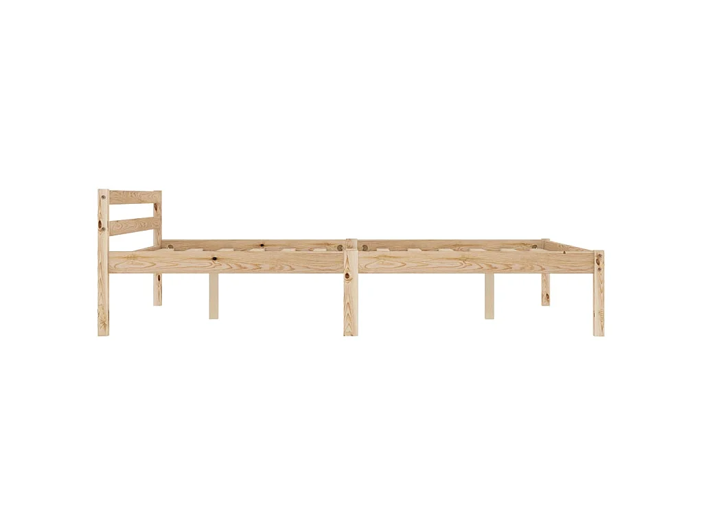 Estrutura de cama 140x200 cm madeira pinho maciço