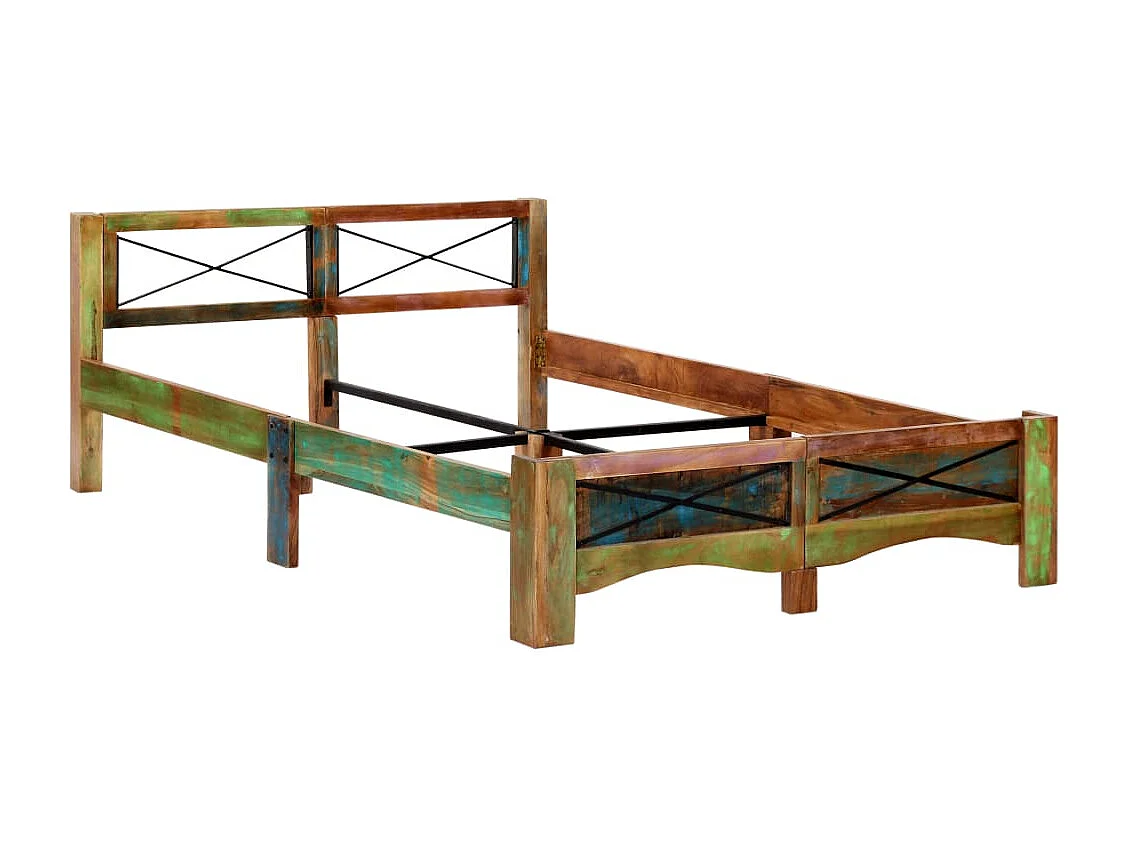 Massivholzbett ohne Matratze Altholz 140x200 cm