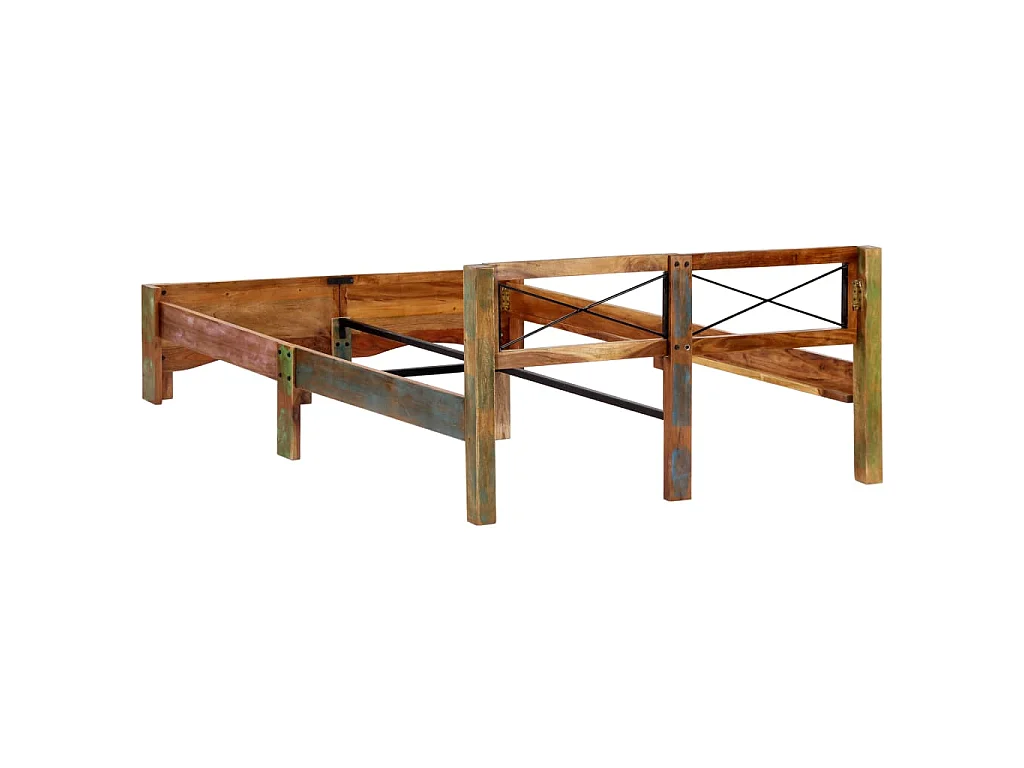 Giroletto senza Materasso in Legno di Recupero 140x200 cm