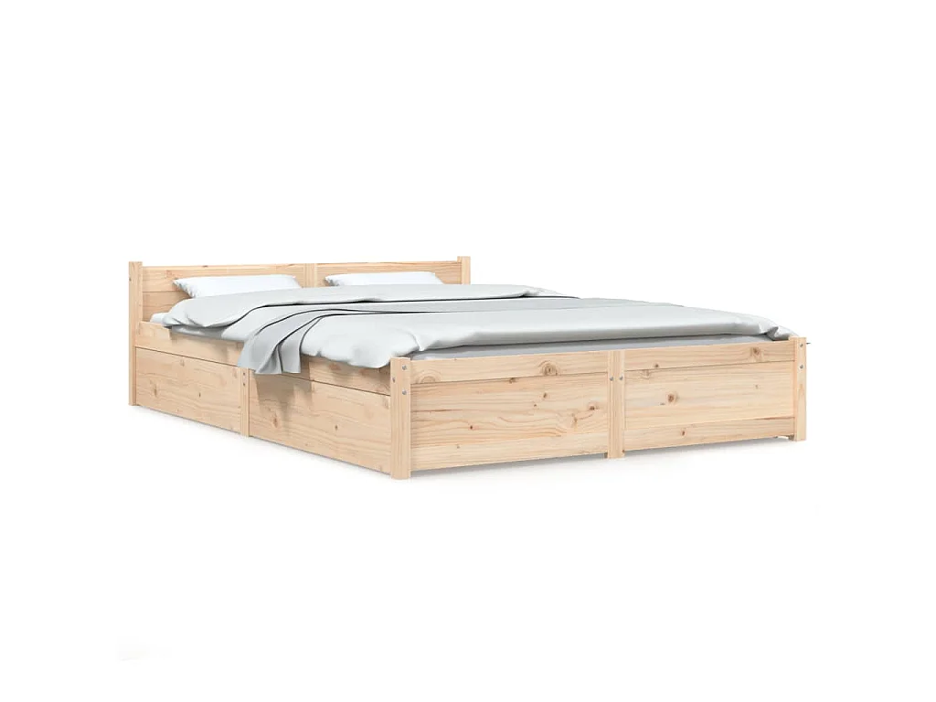 Estructura de cama con cajones doble 135x190 cm