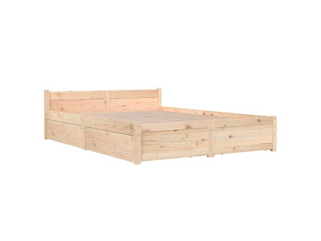 Estructura de cama con cajones doble 135x190 cm