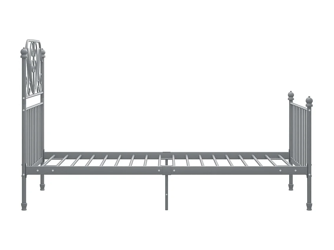 Bedframe metaal grijs 90x200 cm