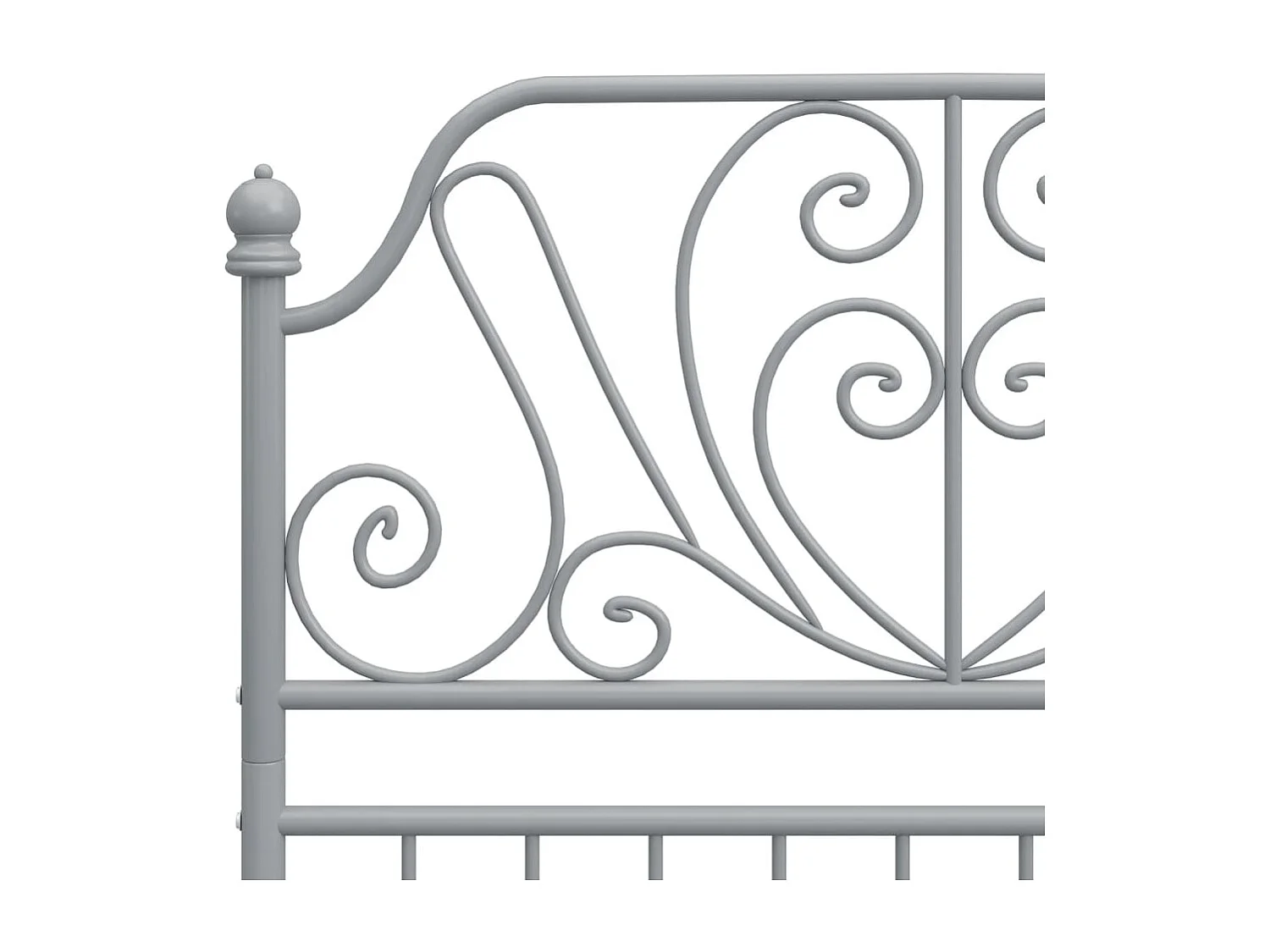 Bedframe metaal grijs 90x200 cm