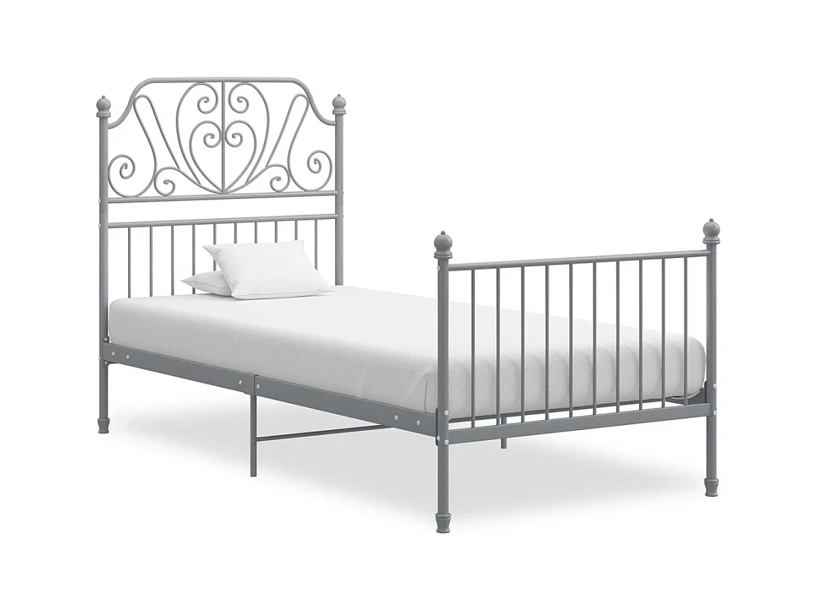 Giroletto Grigio in Metallo 90x200 cm