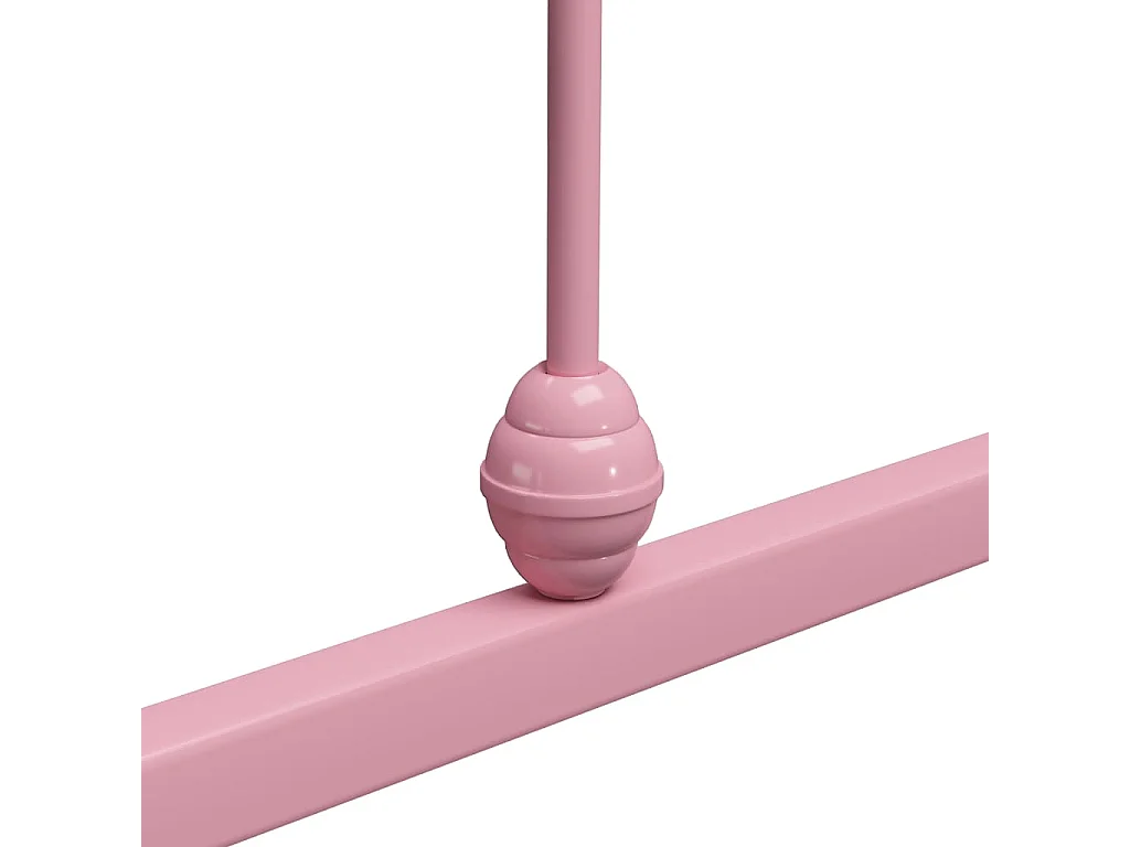 Estructura de cama sin colchón metal rosa 140x200 cm