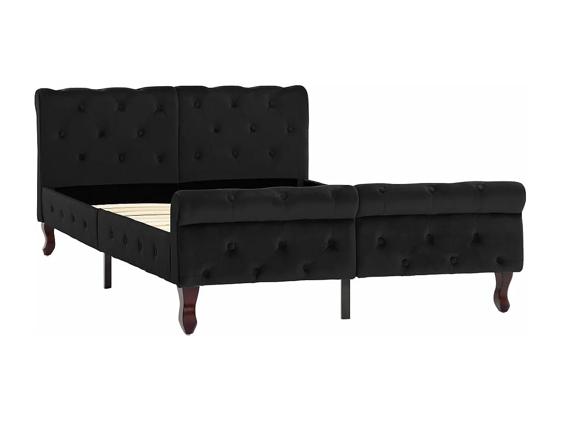 Bettgestell Schwarz Samt 120 x 200 cm