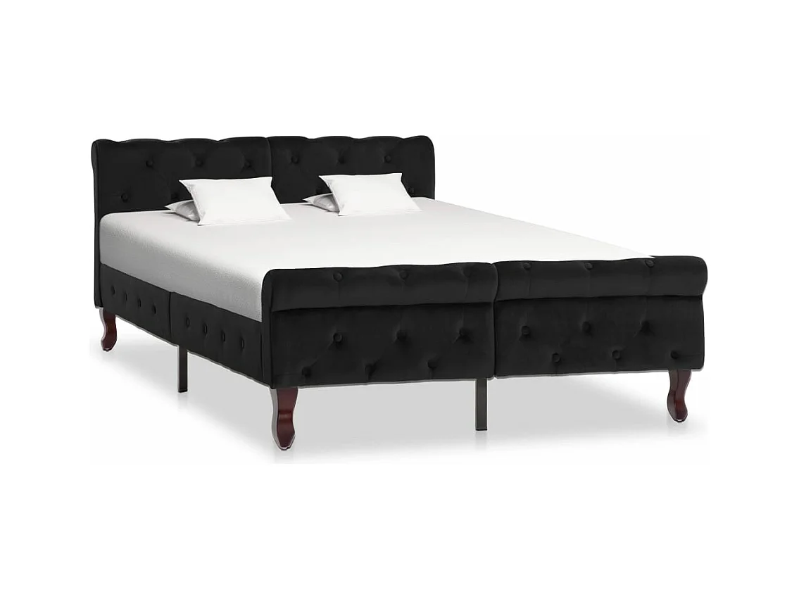 Bedframe fluweel zwart 120x200 cm