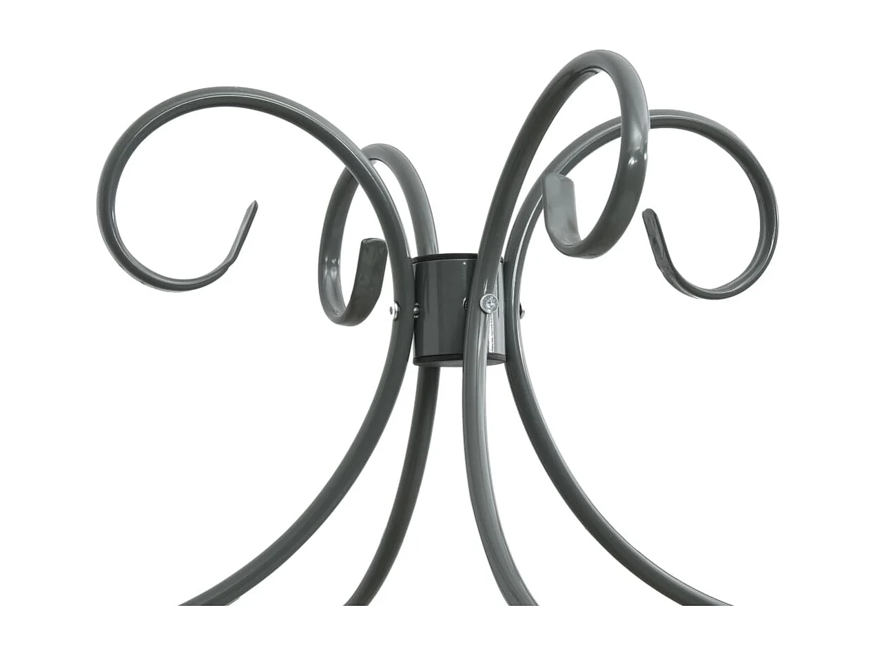 Letto a Baldacchino Grigio in Metallo 160x200 cm