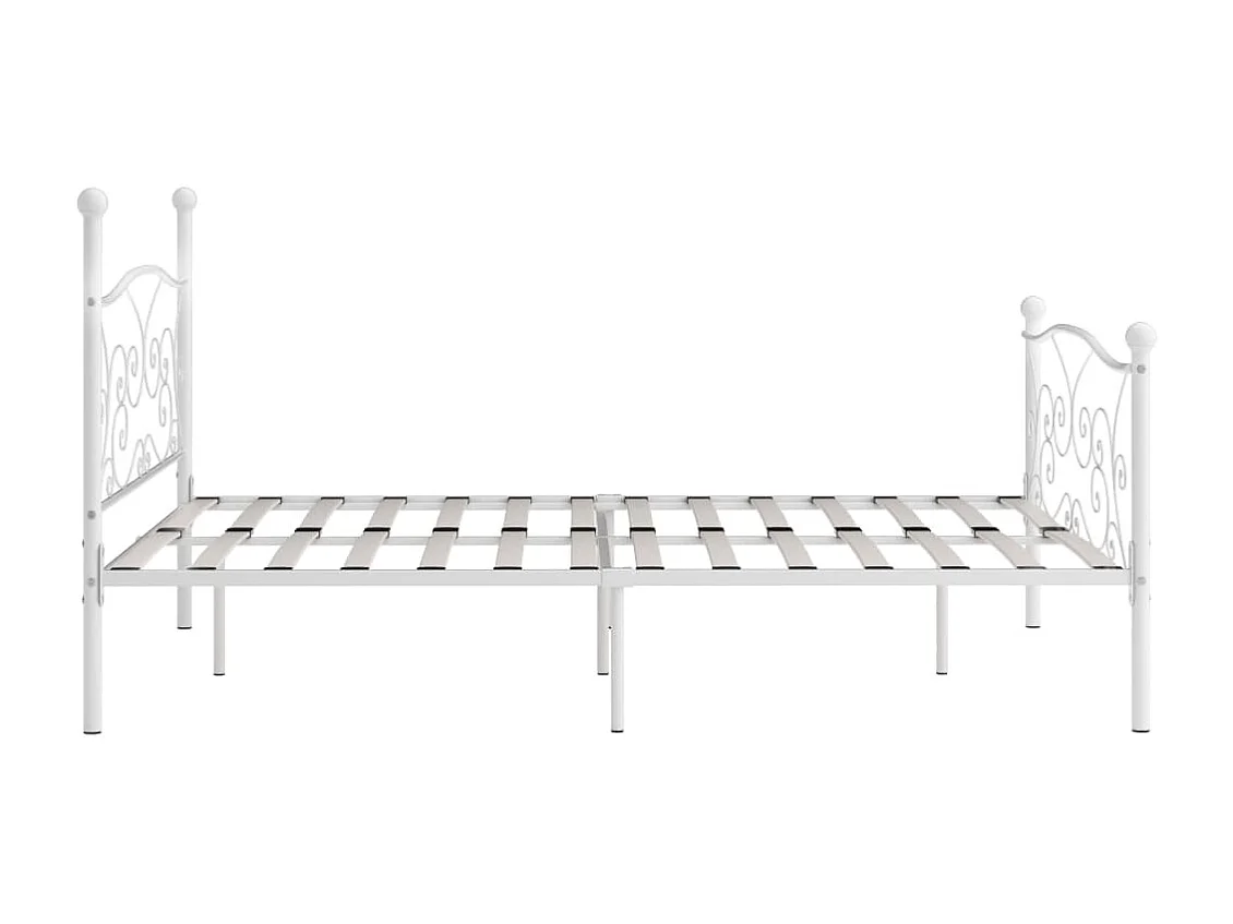 Bedframe met lattenbodem metaal wit 180x200 cm