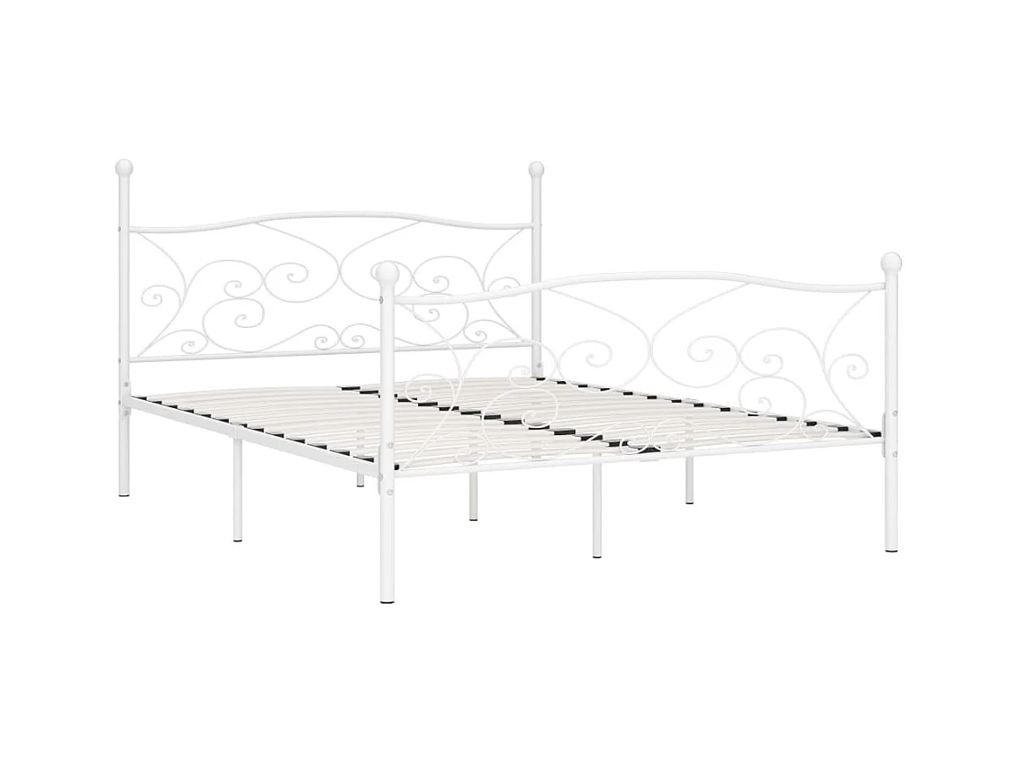 Giroletto con Doghe Bianco in Metallo 180x200 cm