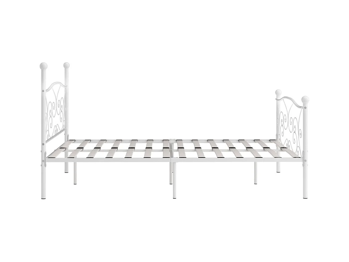 Giroletto con Doghe Bianco in Metallo 180x200 cm