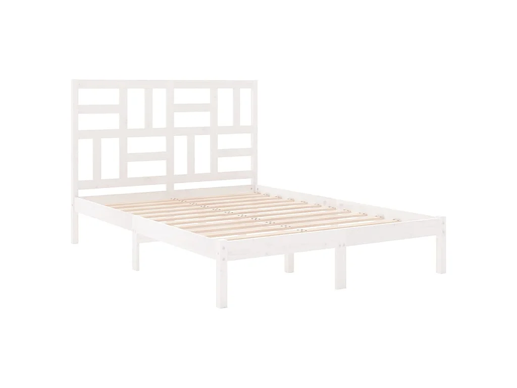 Massivholzbett Weiß 120x200 cm