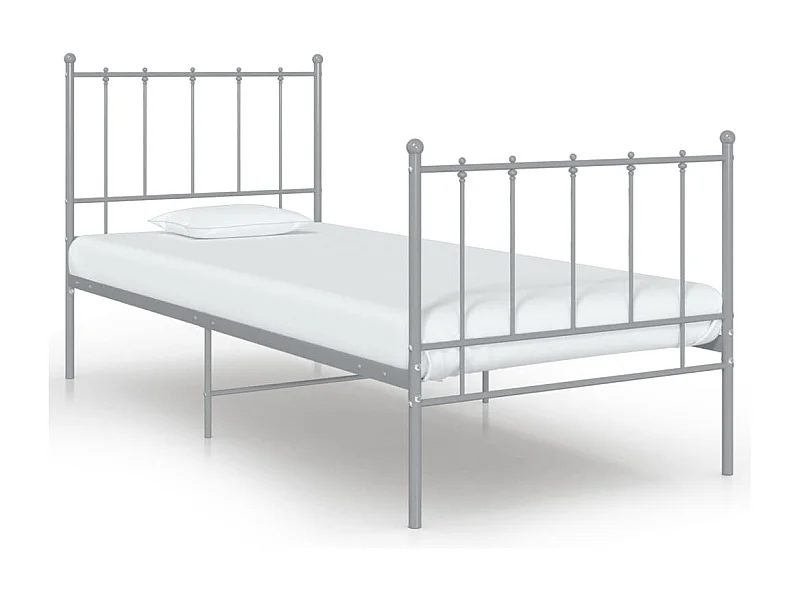 Bedframe metaal grijs 100x200 cm