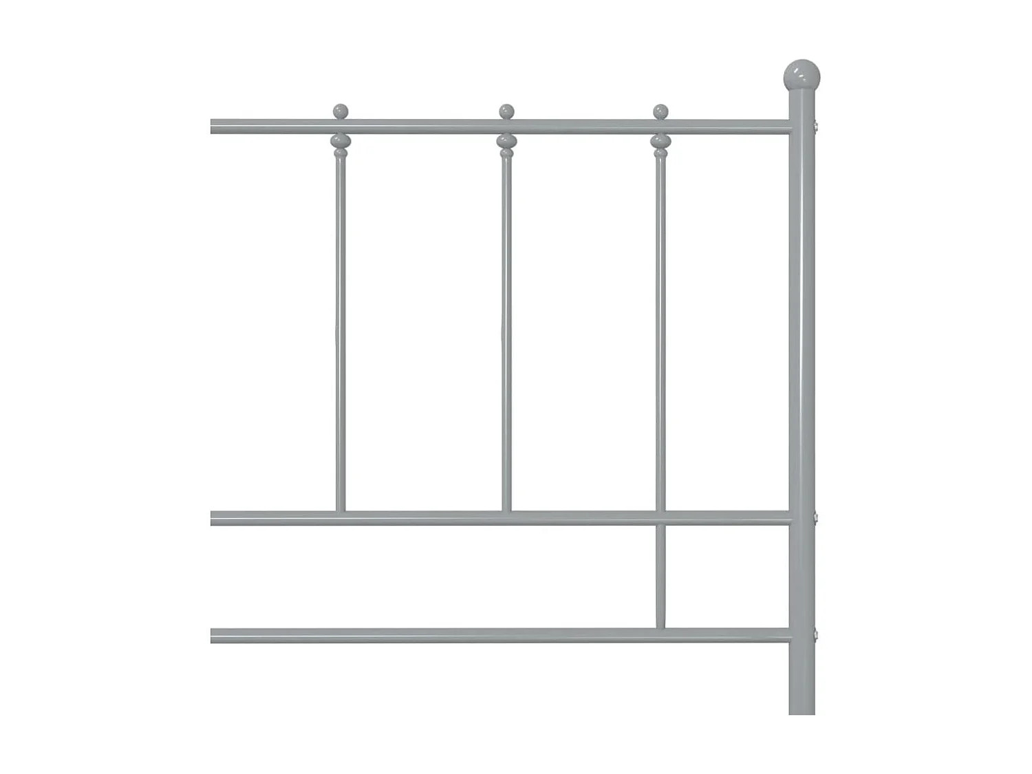 Bett Grau Metall 100x200 cm