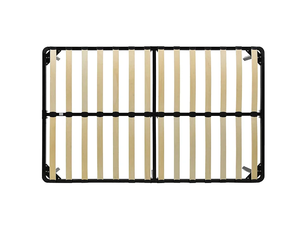 Cadre de lit sans matelas noir métal 180x200 cm