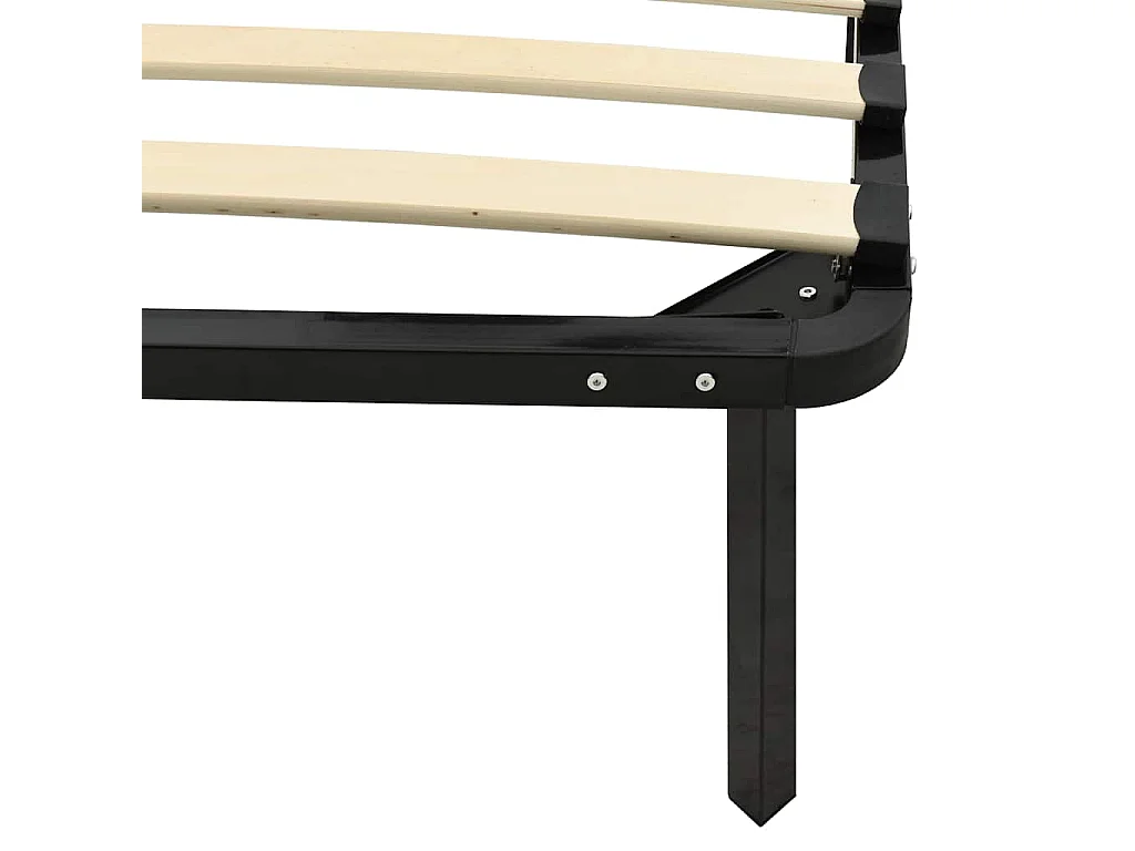 Cadre de lit sans matelas noir métal 180x200 cm