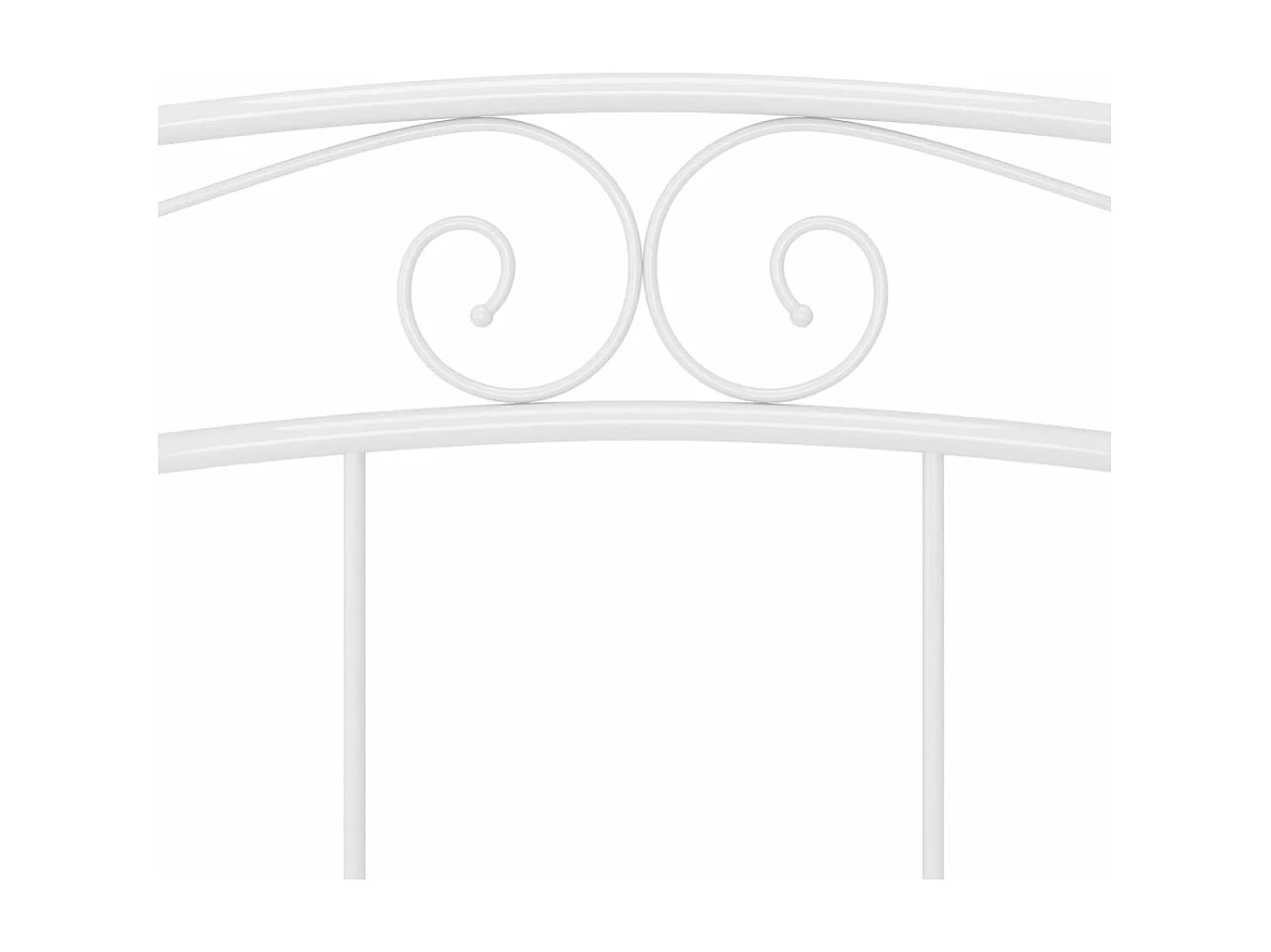 Cadre de lit sans matelas blanc métal 160x200 cm