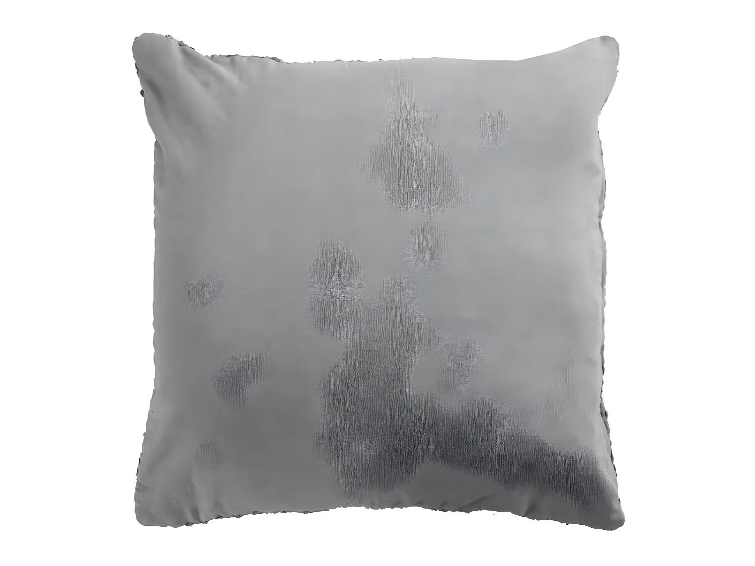 SKIN - Coussin en cuir tressé gris clair 45x45