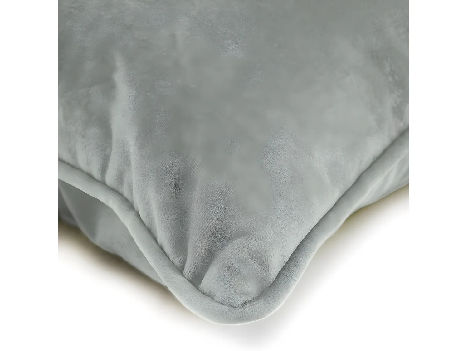 VELOURS - Coussin en velours gris clair 60x40