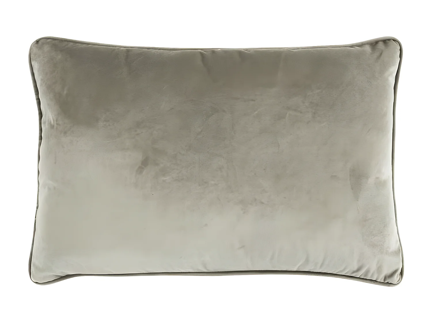VELOURS - Coussin en velours taupe 60x40