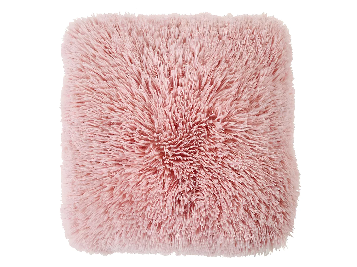 NEO YOGA - Coussin à poils longs extra-doux rose 60x60