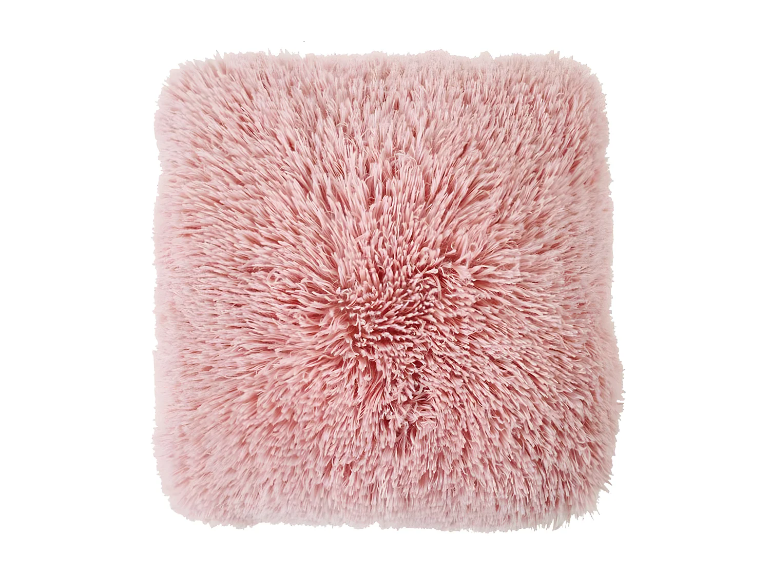 NEO YOGA - Coussin à poils longs extra-doux rose 60x60