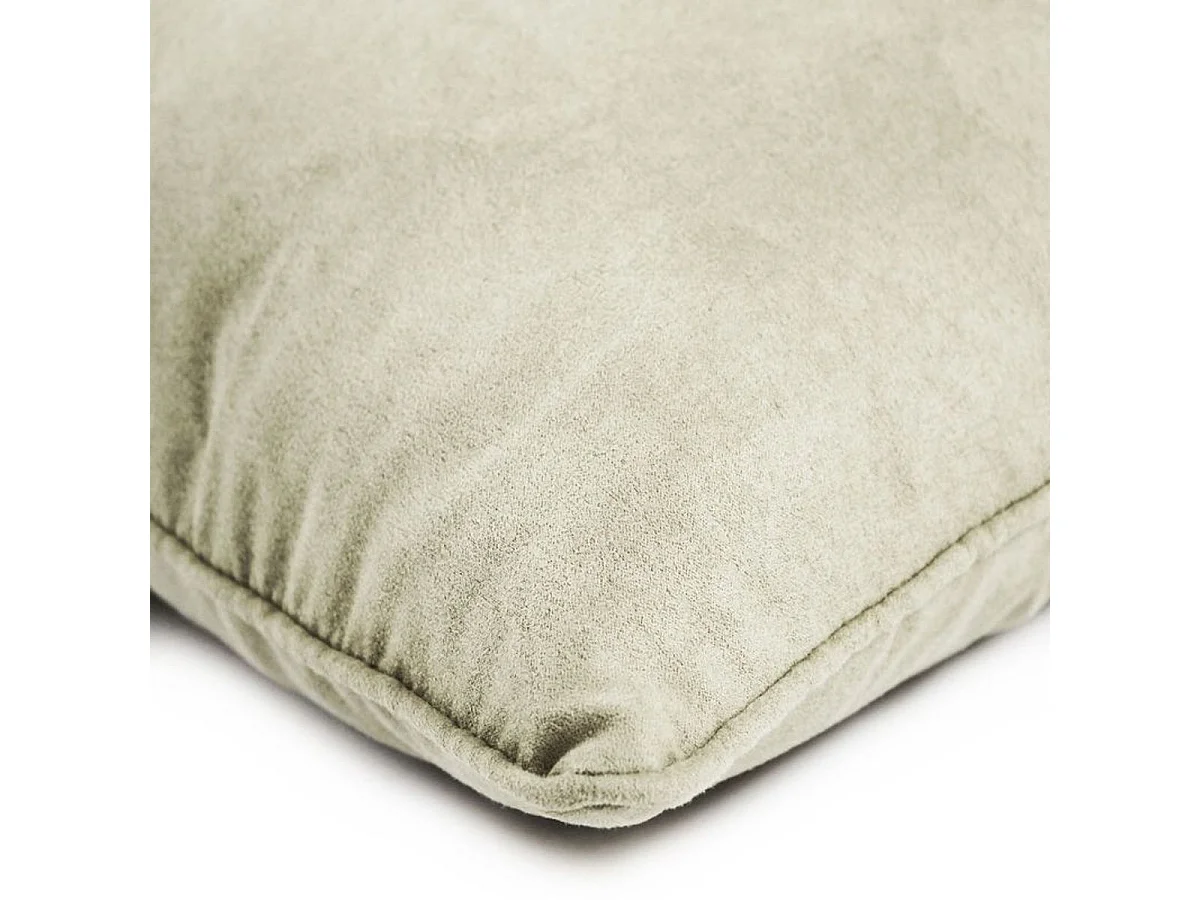 SUEDEN - Coussin en suédine beige clair 40x40