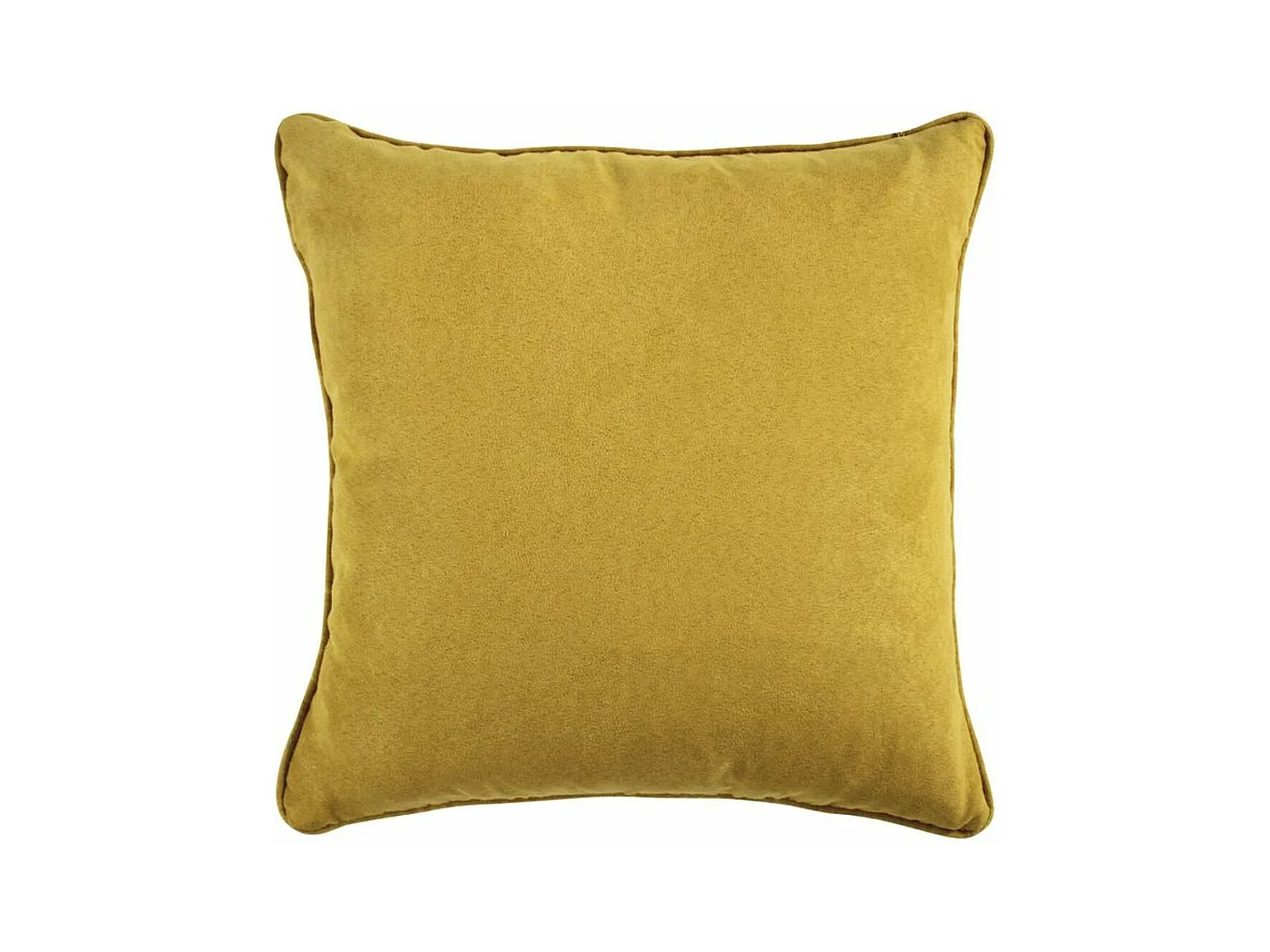 SUEDEN - Coussin en suédine jaune 40x40
