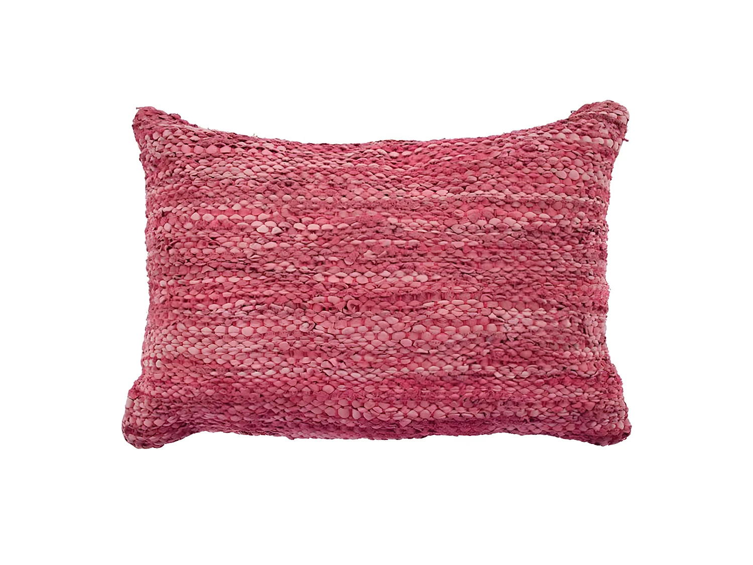 SKIN - Coussin en cuir tressé burgundy 60x40