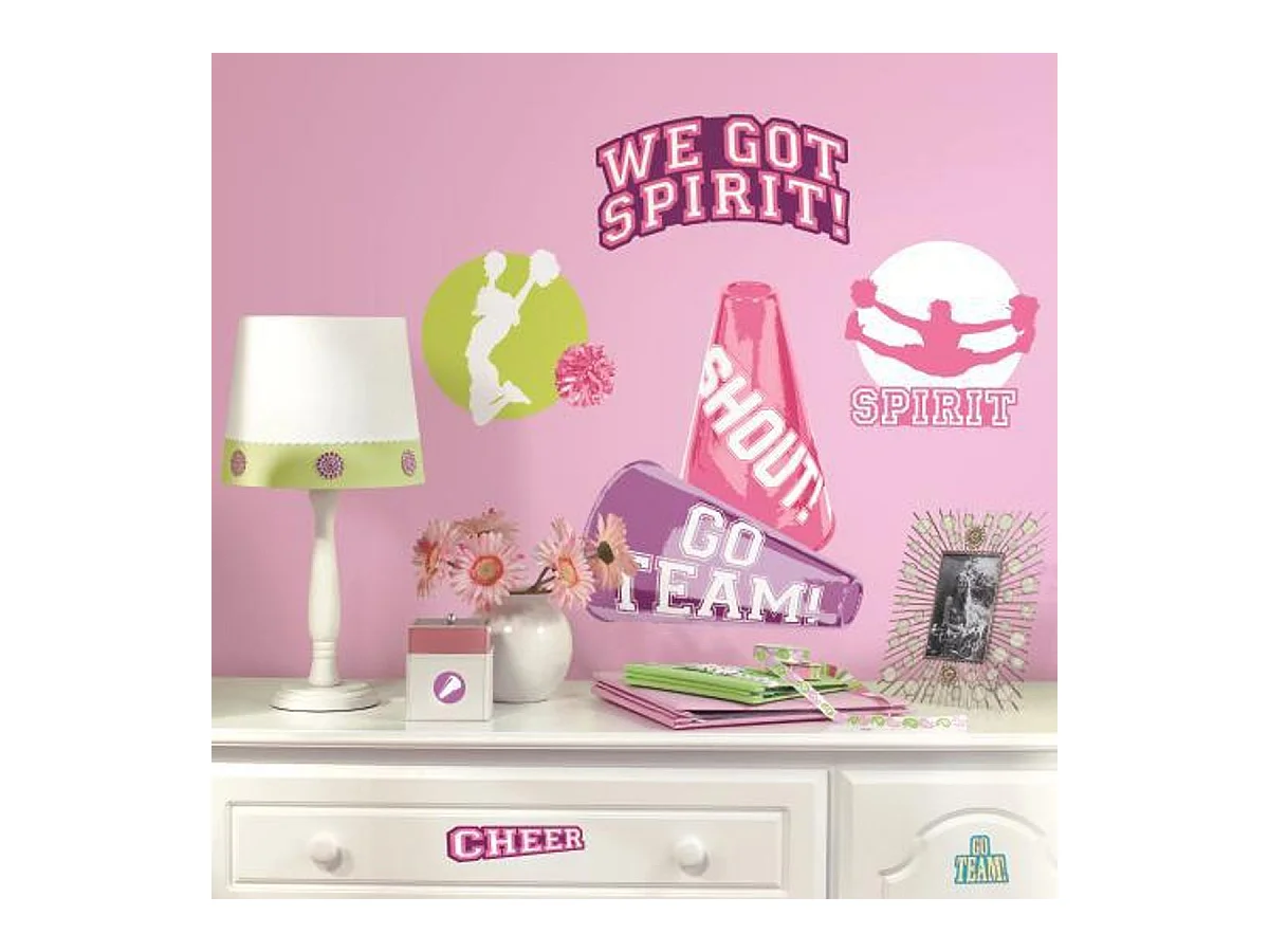 POM POM GIRL - Stickers repositionnables sur le thème des Pom Pom Girls