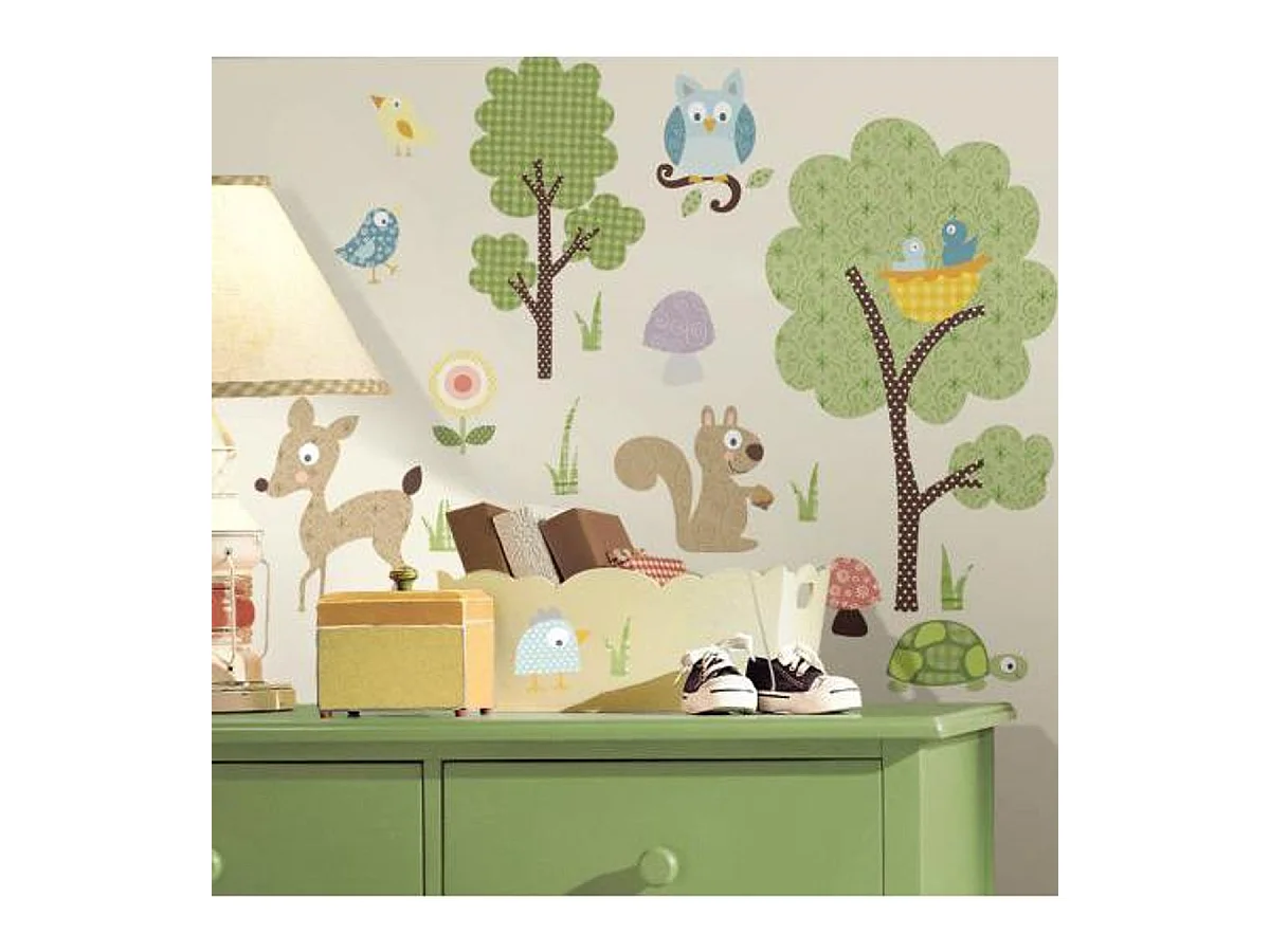 ANIMAUX DE LA FORÊT - Stickers repositionnables sur le thème des animaux de la forêt
