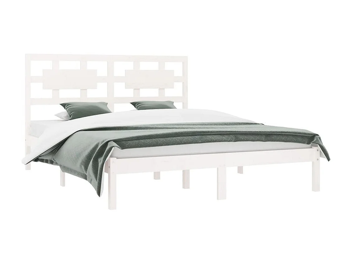 Massivholzbett Weiß Kiefer 120x200 cm