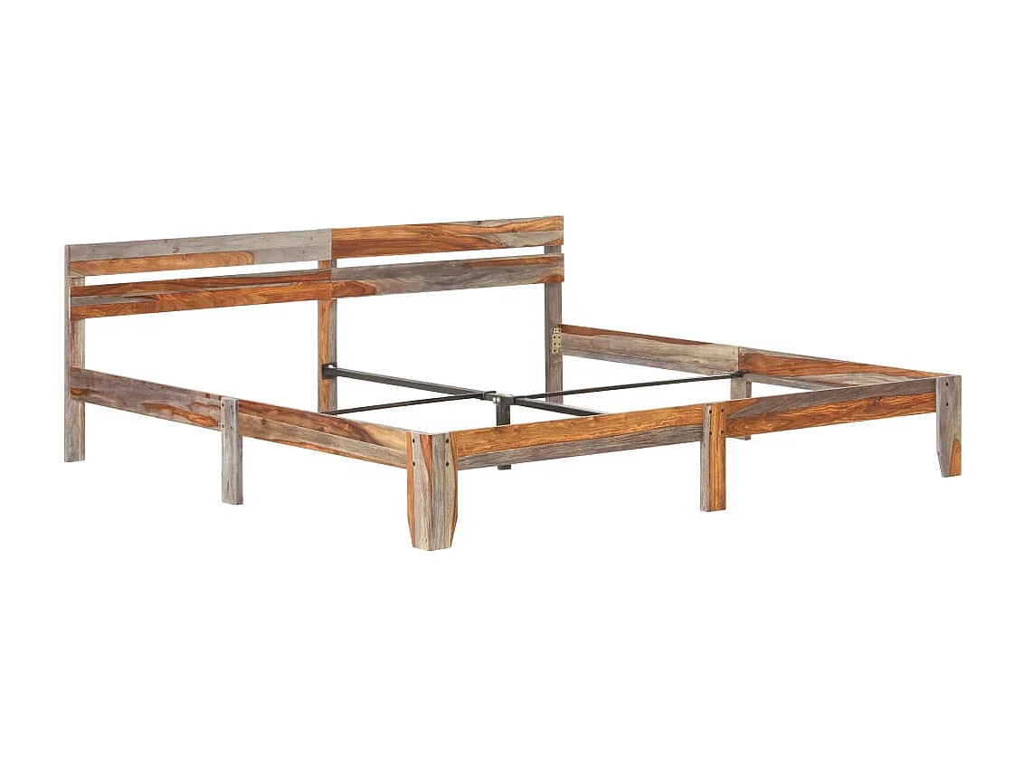 Bedframe zonder matras massief hout 200x200 cm
